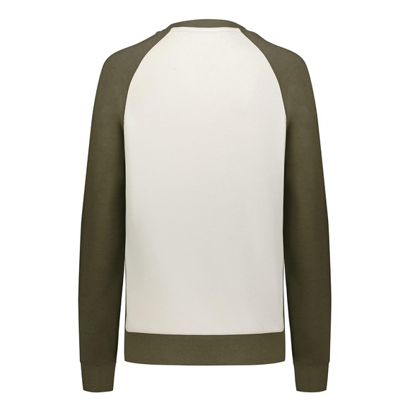 Holloway Ivy League Fleece Crew Raglan Sleeve Sweatshirt Olive Heather Birch XS - Picture 2 of 7